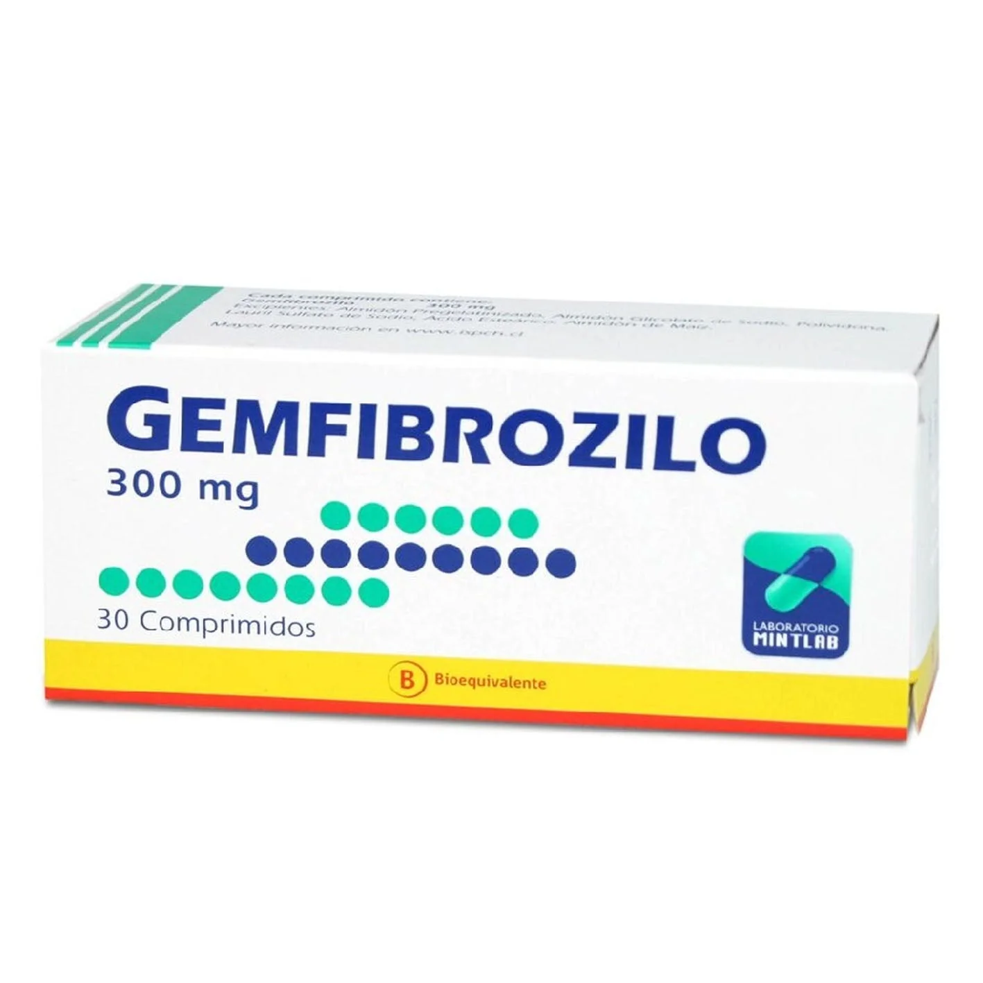 Gemfibrozilo 300 mg x 30 Comprimidos - Mintelab