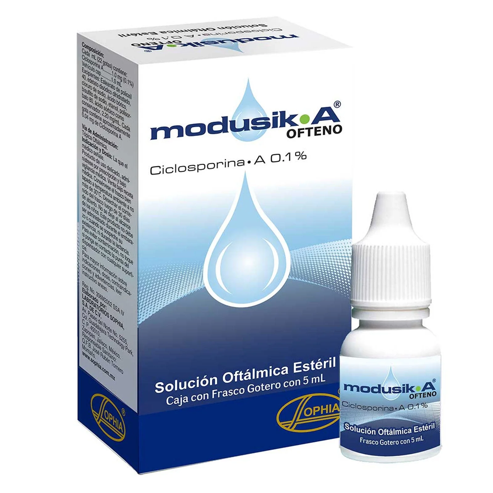 Modusik-A Ofteno 0,1 % x 5 mL - Ciclosporina