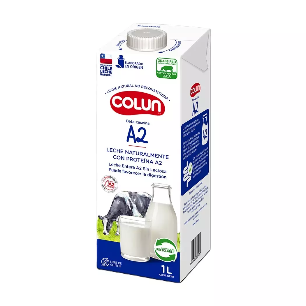 Colun Leche Entera A2 Sin Lactosa 1 L