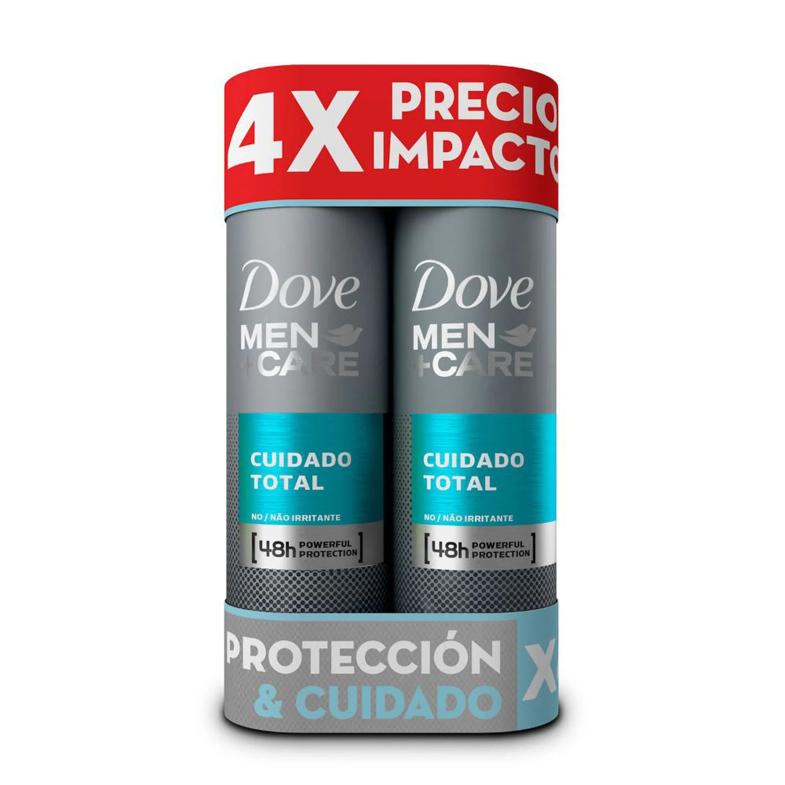Dove Men+Care Cuidado Total Desodorante Spray 150 ml x 4 Unidades
