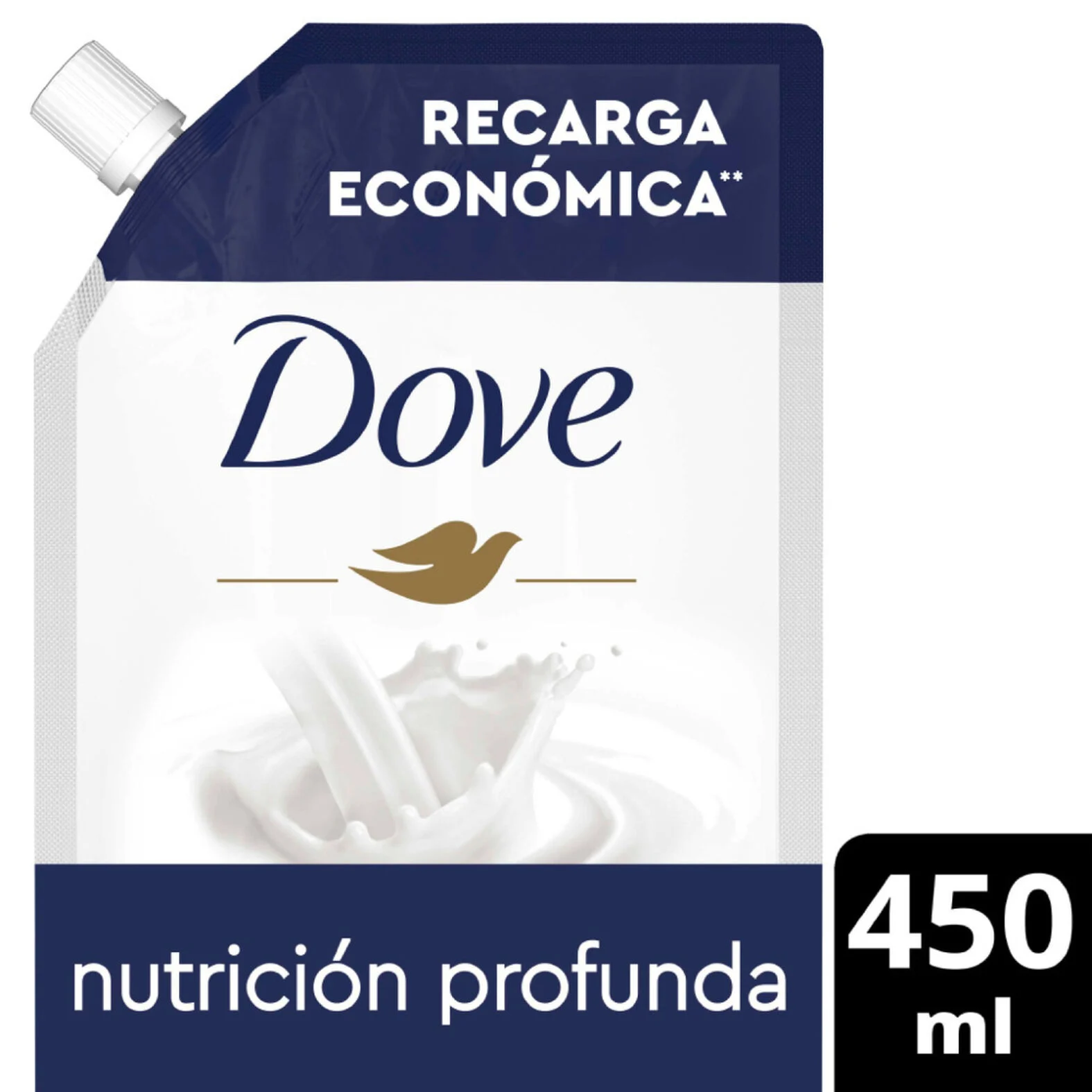 Dove Nutrición Profunda Jabón Líquido Recarga 450 ml