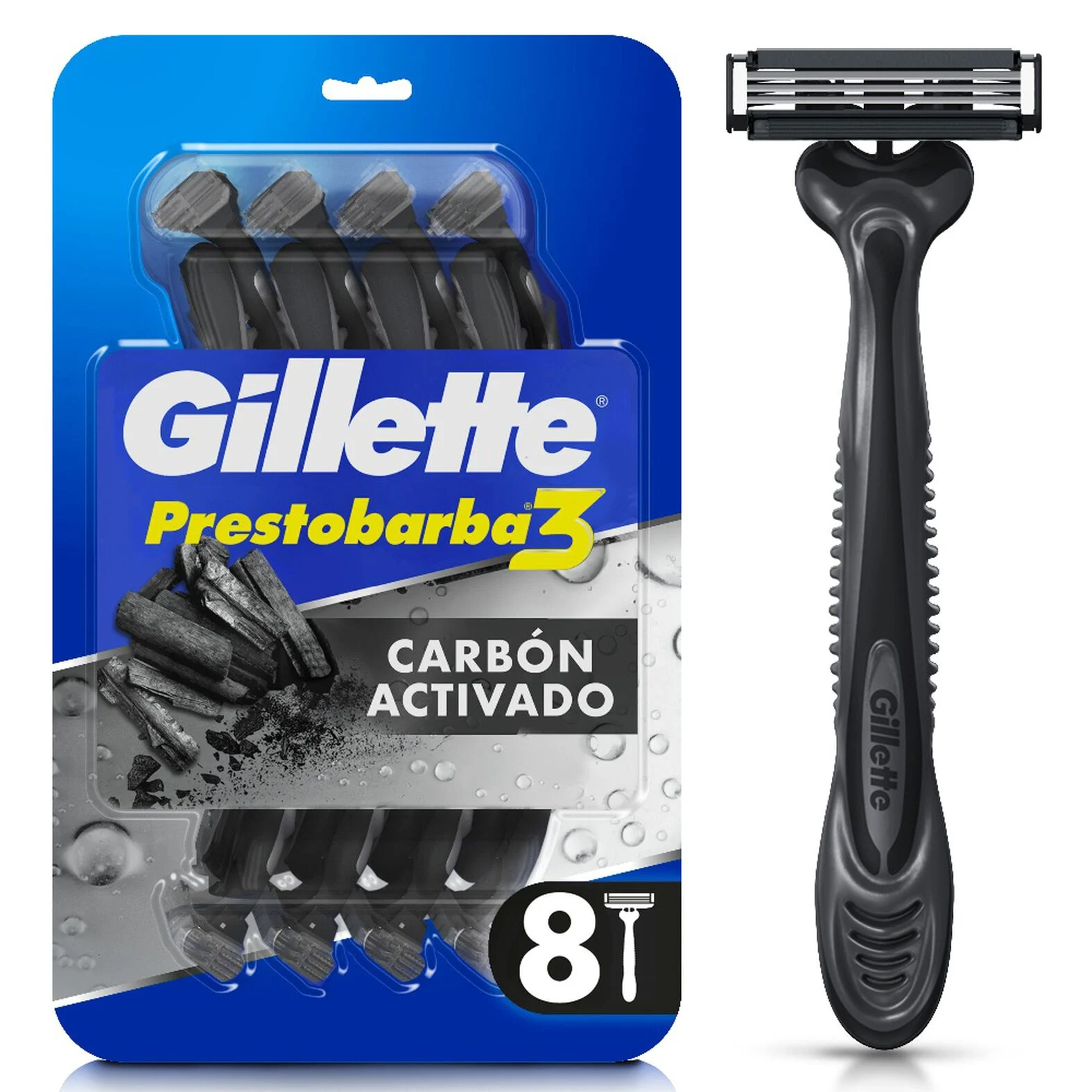 Gillette Prestobarba 3 Carbono 8 Unidades