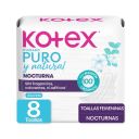 Toalla Higiénica Kotex Ultrafina Nocturna Puro Natural X8 Un