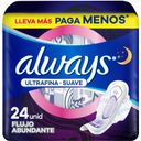 Toalla Higiénica Always Ultrafina Suave 24 un
