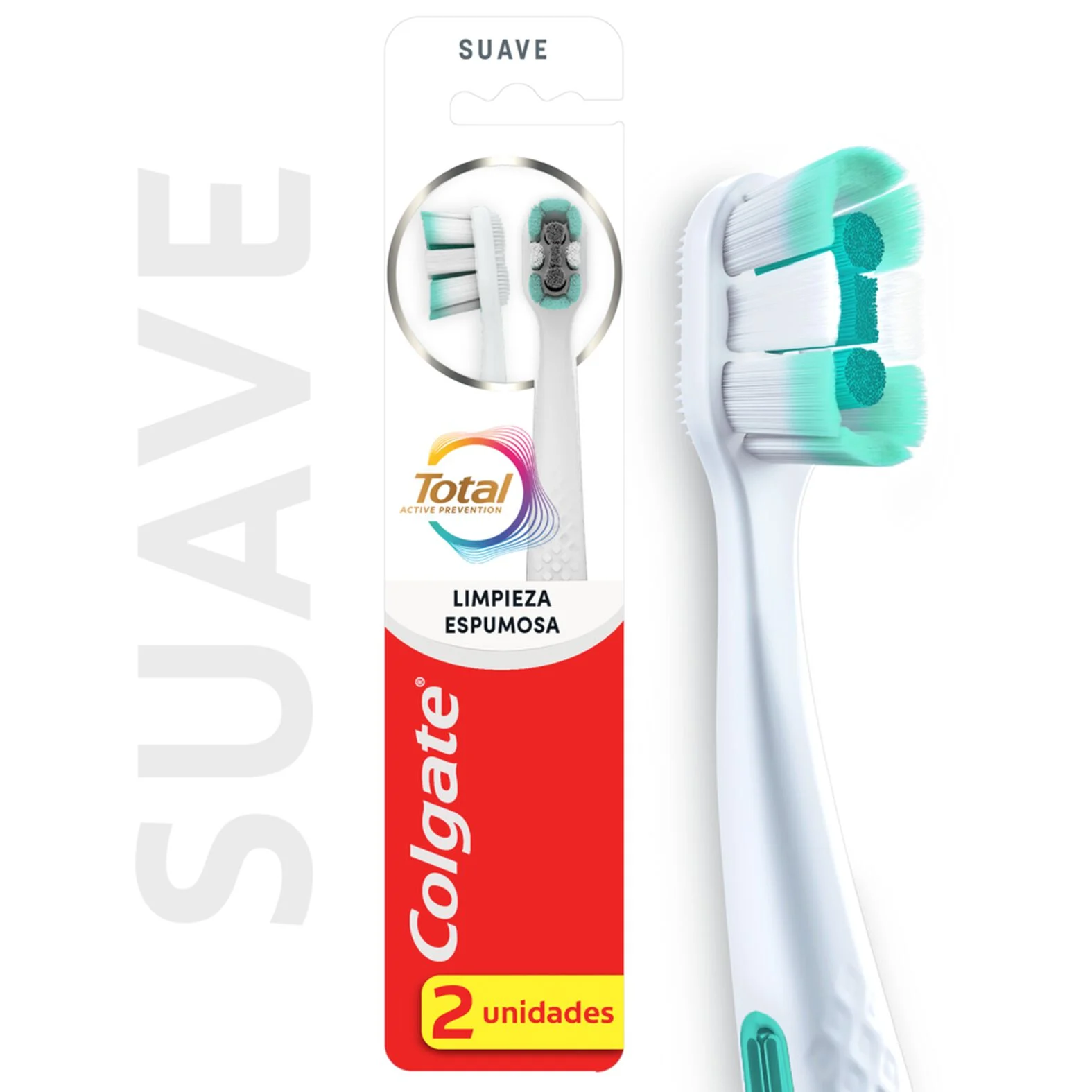 Colgate Total Limpieza Espumosa Suave 2 Unidades