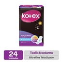 Toalla Higiénica Kotex Nocturna Ultra Fina Tela Suave 24 un