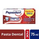 Pasta Dental Pepsodent Triple Menta Americana 75 mL 2 un