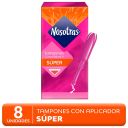 Nosotras Tampon Super Con Aplicador x 8 Unidades