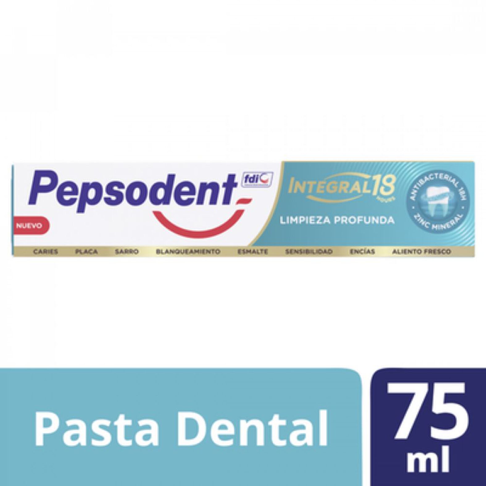 Pepsodent Integral 18 Horas Limpieza Profunda 75 ml