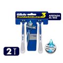 Máquina de Afeitar Gillette Prestobarba 3 Ultra Grip 2 un