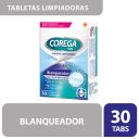 Tabletas Corega Blanqueadoras de Protesis Dentales Efervescente 30 un