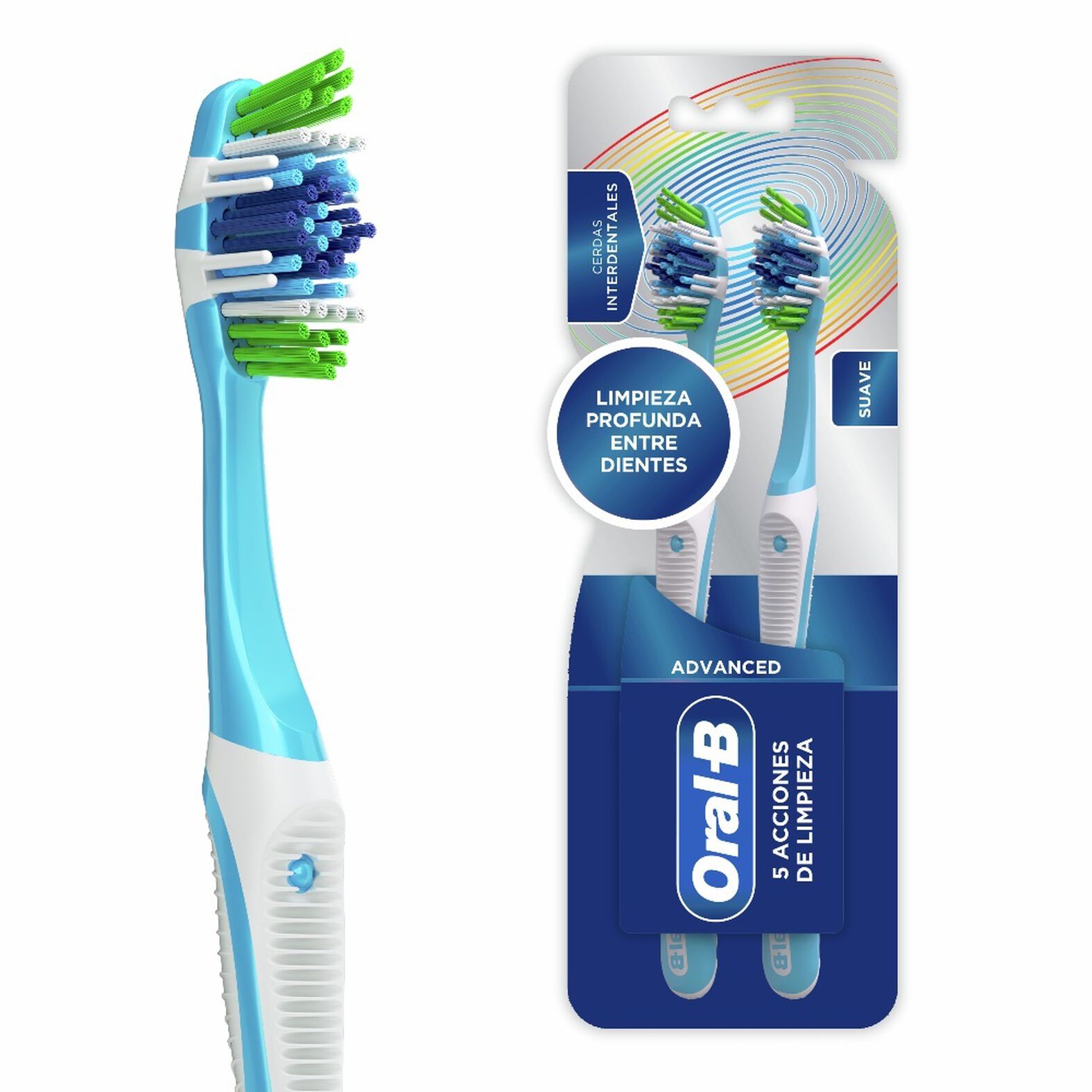 Oral-B 5 Acciones de Limpieza Cepillo Dental 2 Unidades