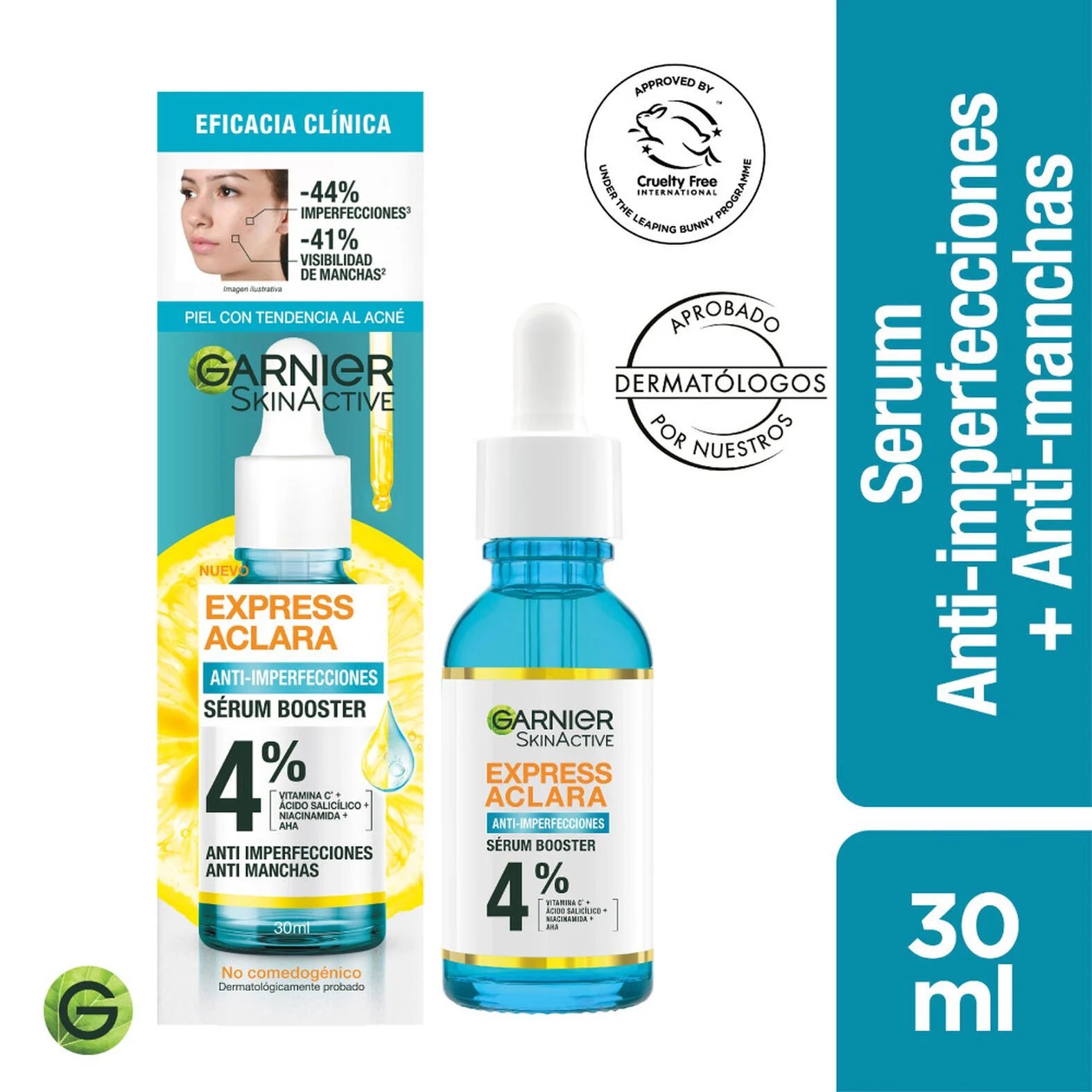 Garnier Express Aclara Anti-Imperfecciones Sérum Booster 30 ml