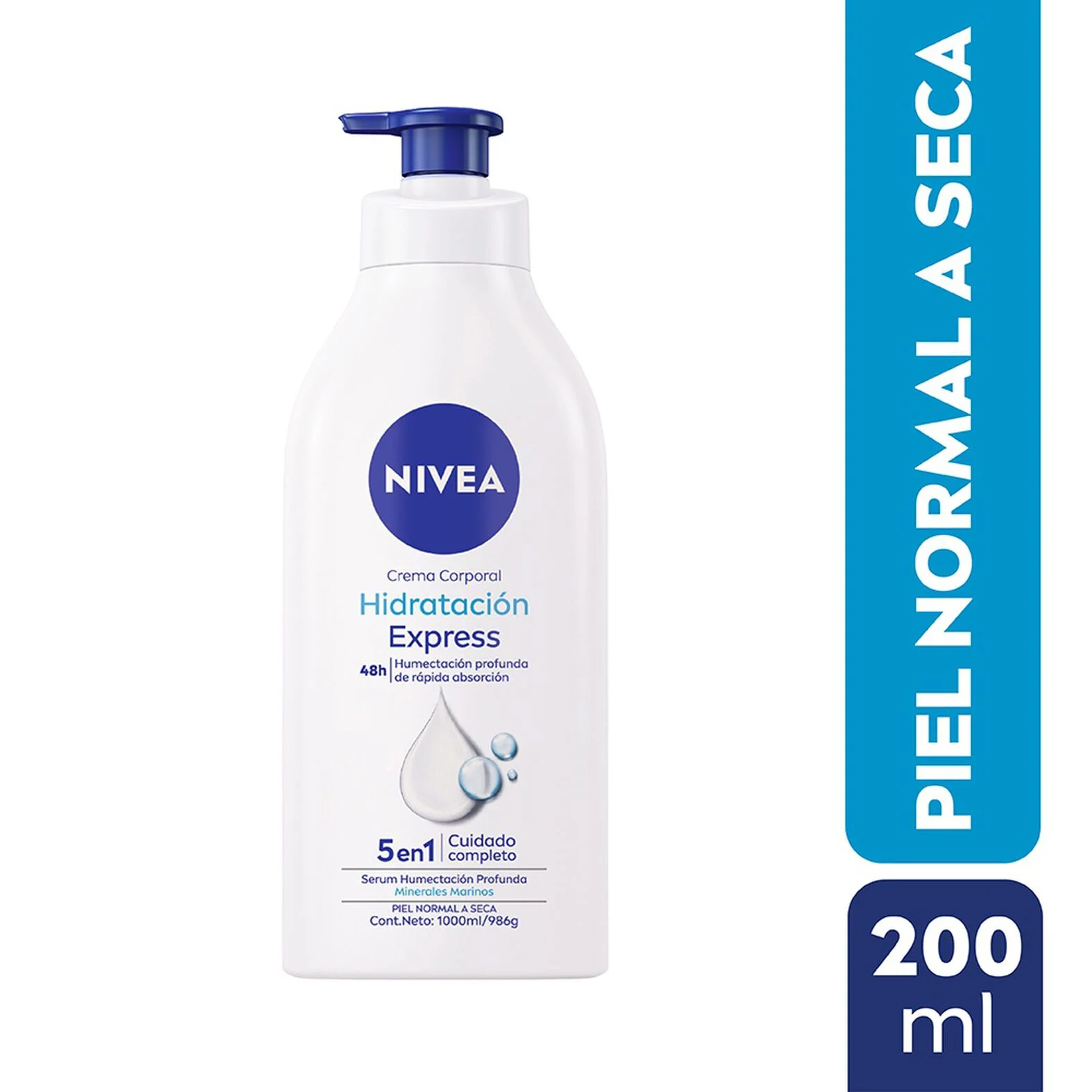 Nivea Crema Corporal Hidratación Express Dosificador 1000 ml