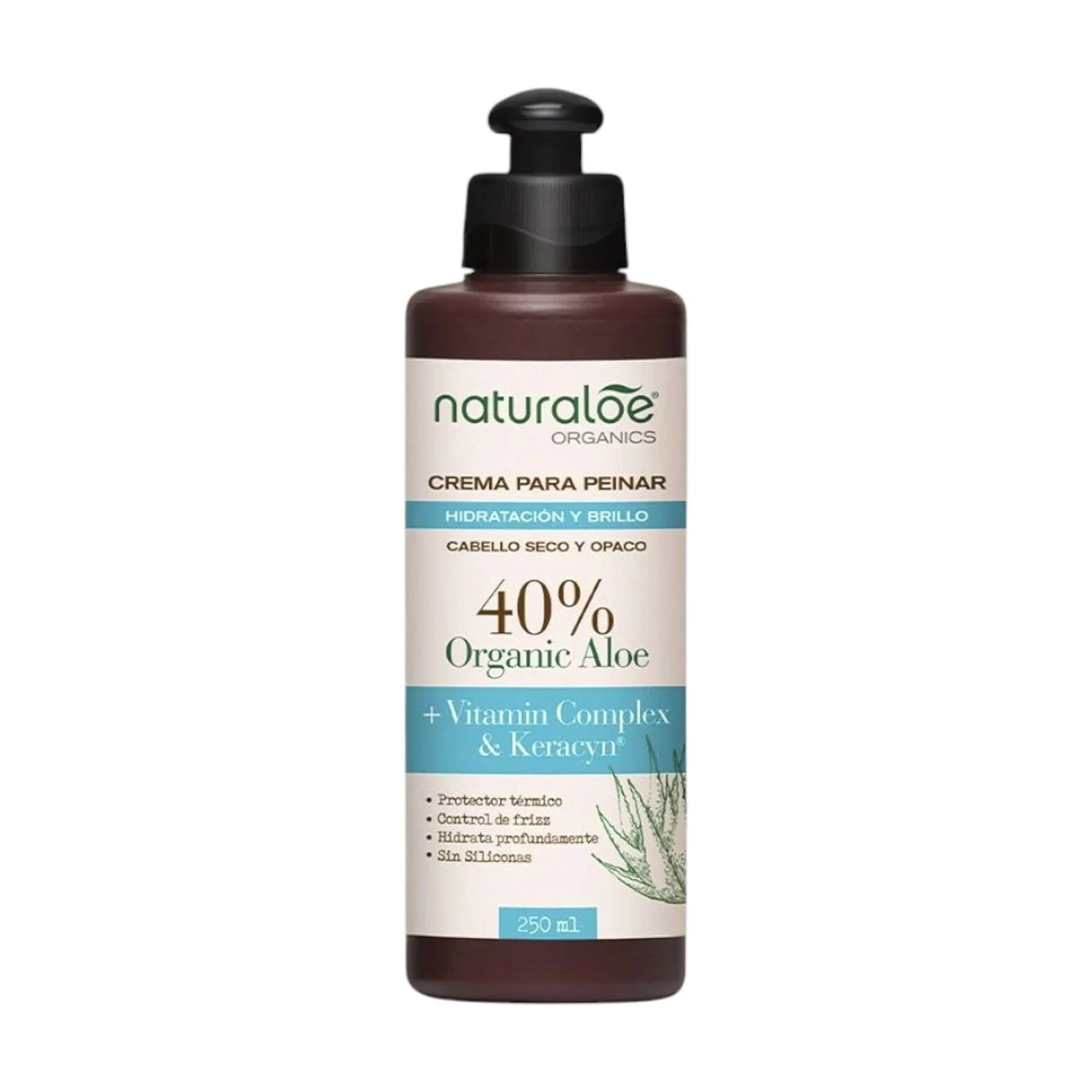 Naturaloe Crema para Peinar Hidratación y Brillo 250 ml