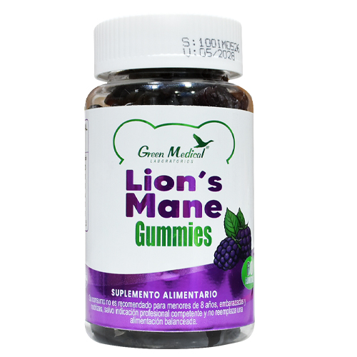 Green Medical Melena de León Gummies 60 Gomitas - Lion's Mane