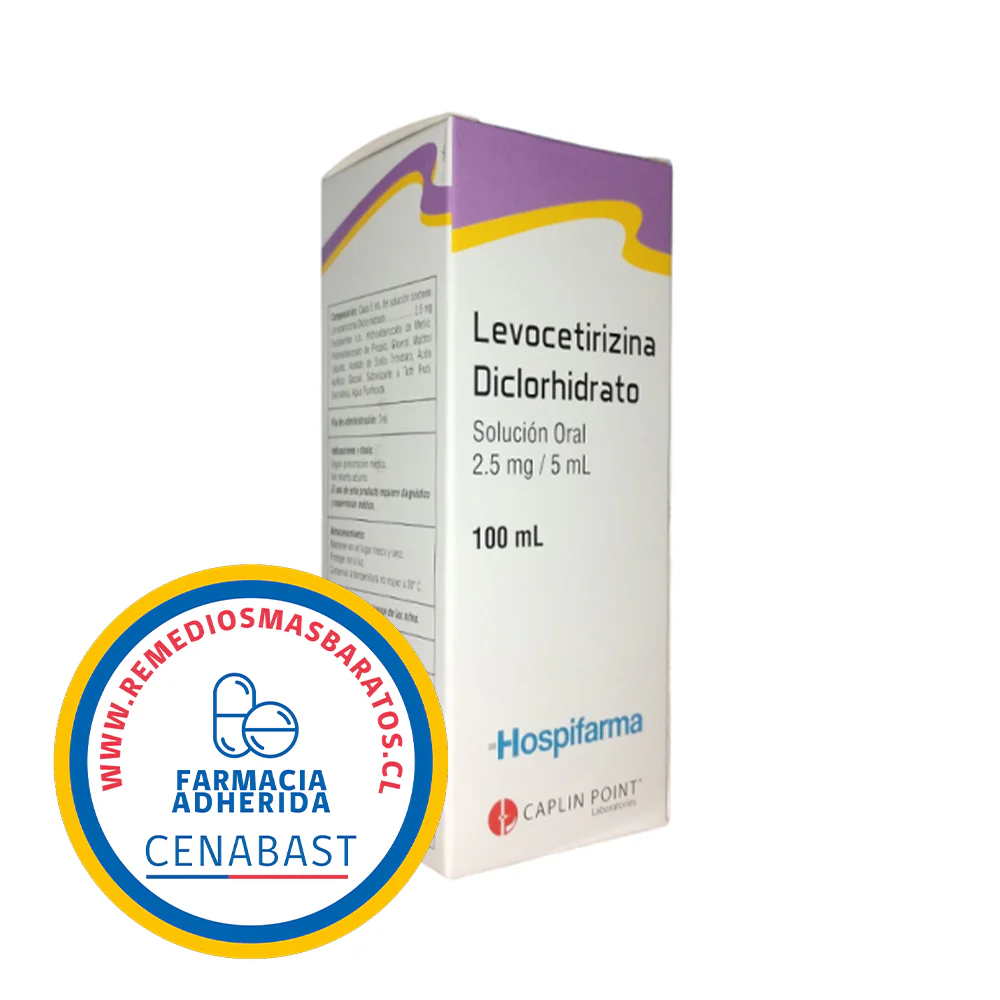 Levocetirizina 2.5 mg/5 mL Solución Oral 100 mL - Caplin Point