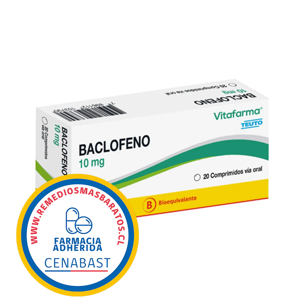 Baclofeno 10 mg x 20 Comprimidos - Teuto