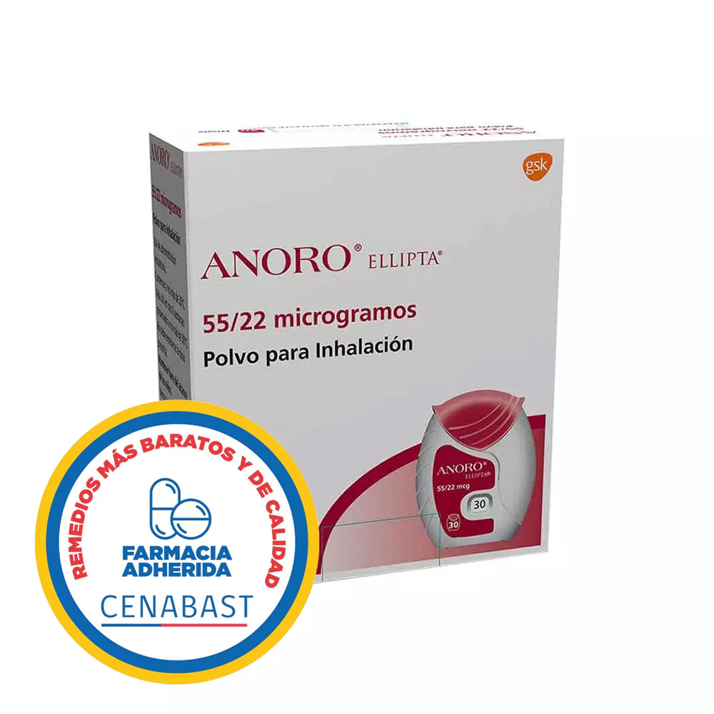 Anoro Ellipta 55/22 mcg x 30 Dosis - Umeclidinio + Vilanterol