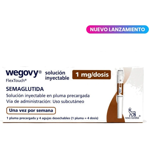 Wegovy 1 mg/dosis Pluma Precargada 4 Dosis - Semaglutida