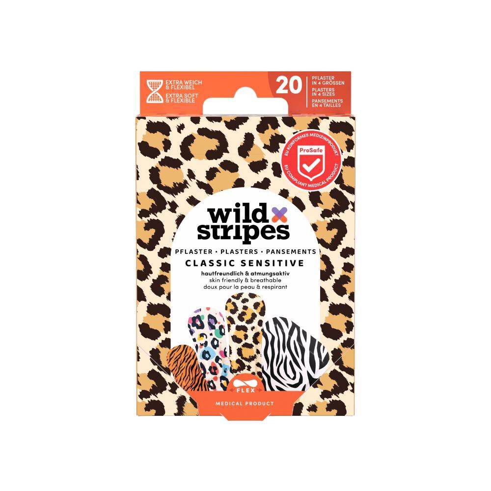 Wild Stripes Curitas Sensitive Animal Print Classics 20 Unidades