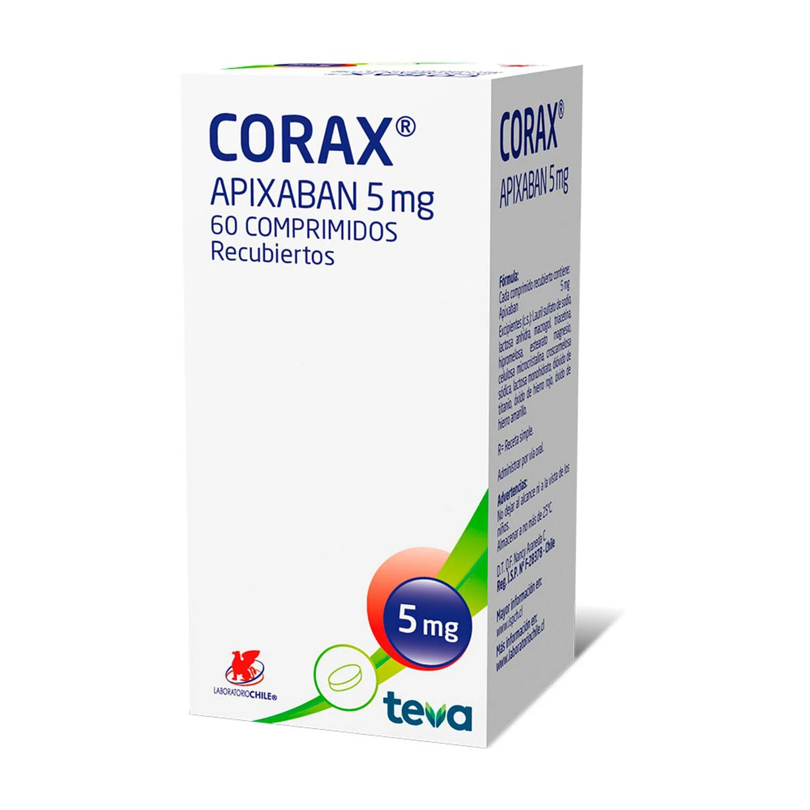 Corax Apixaban 5 mg x 60 Comprimidos Recubiertos - Apixaban