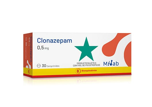 Clonazepam 0,5 mg x 30 Comprimidos - Milab