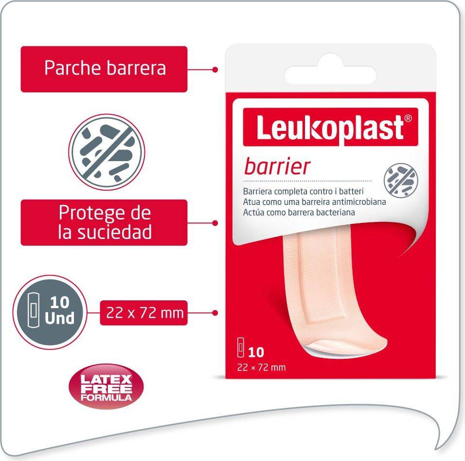 Leukoplast Barrier 22x72mm x 10 Unidades - Parche Barrera