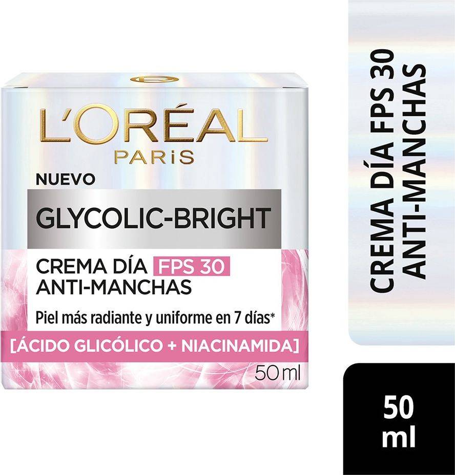 L'Oréal Paris Glycolic Bright Crema Día Antimanchas FPS 30 50 ml