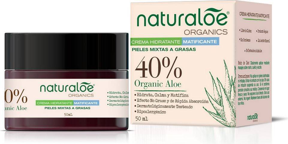 Naturaloe Organics Crema Hidratante Matificante 50 ml
