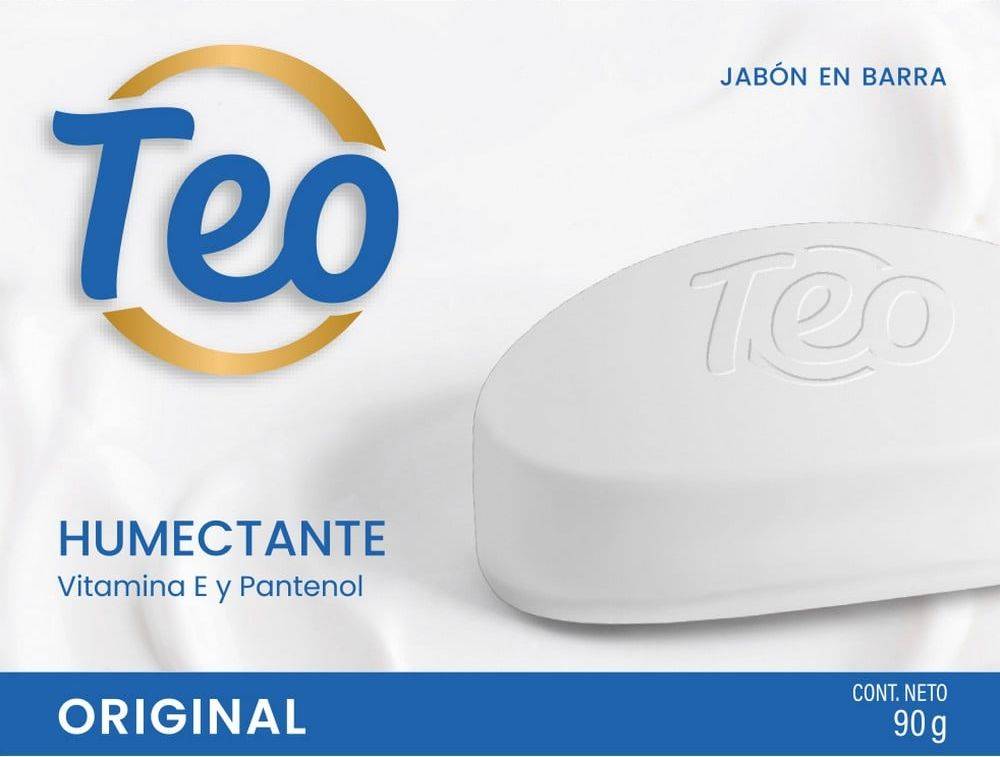 Teo Original Humectante Jabón en Barra 90 g - Vitamina E y Pantenol