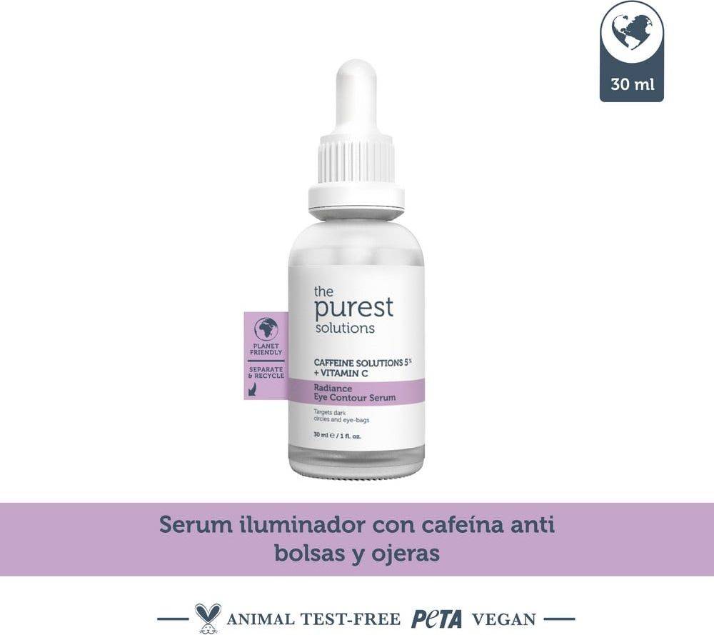 The Purest Solutions Contorno de Ojos Cafeína 5% + Vitamina C 30 ml