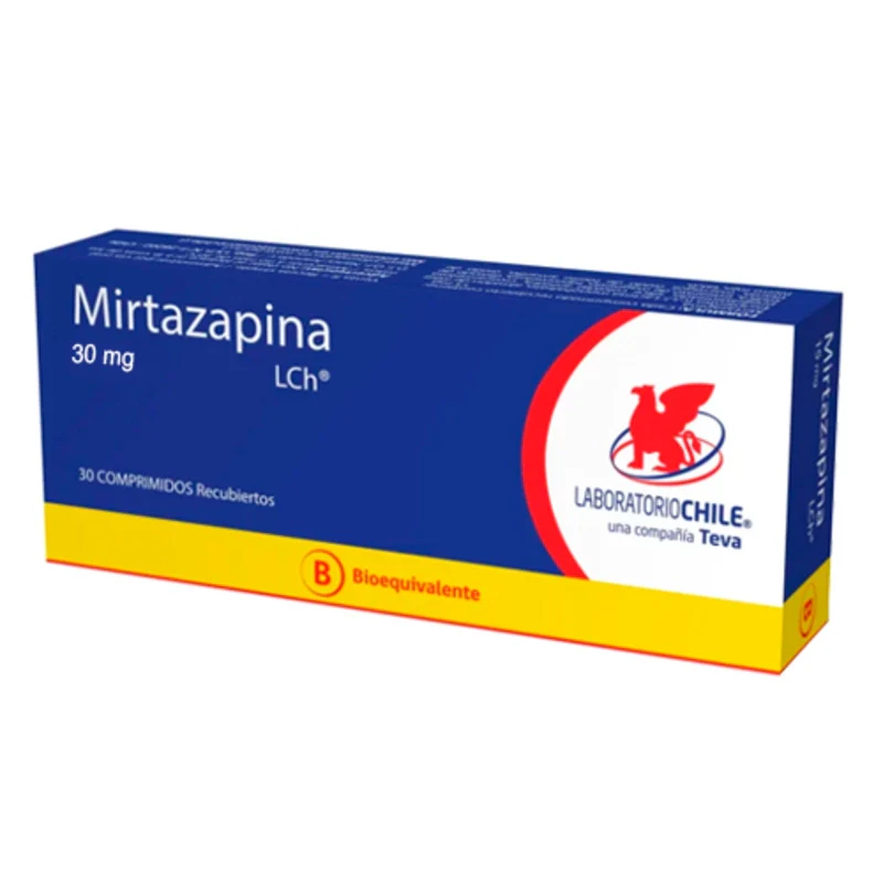 Mirtazapina 30 mg x 30 Comprimidos Recubiertos - Laboratorio Chile