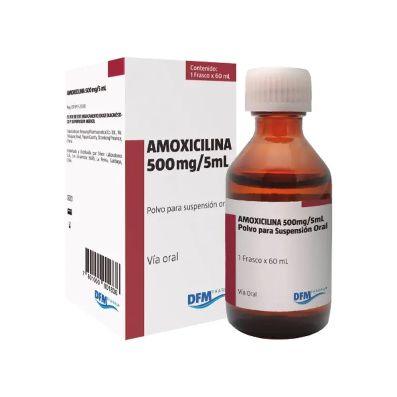 Amoxicilina 500 mg/5 ml Polvo x 60 ml - Difem
