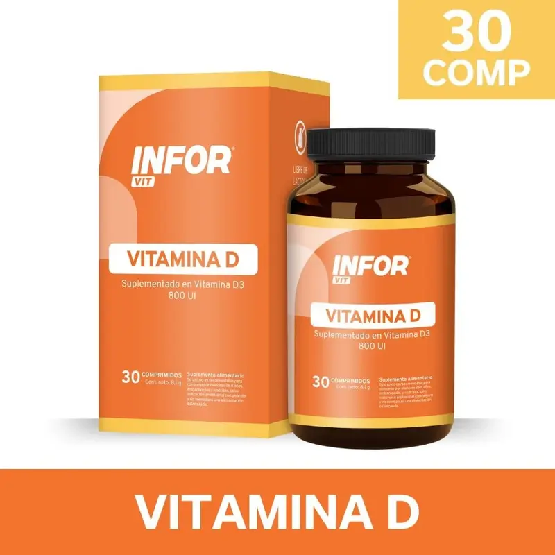 Infor Vit Vitamina D3 800 UI x 30 Comprimidos