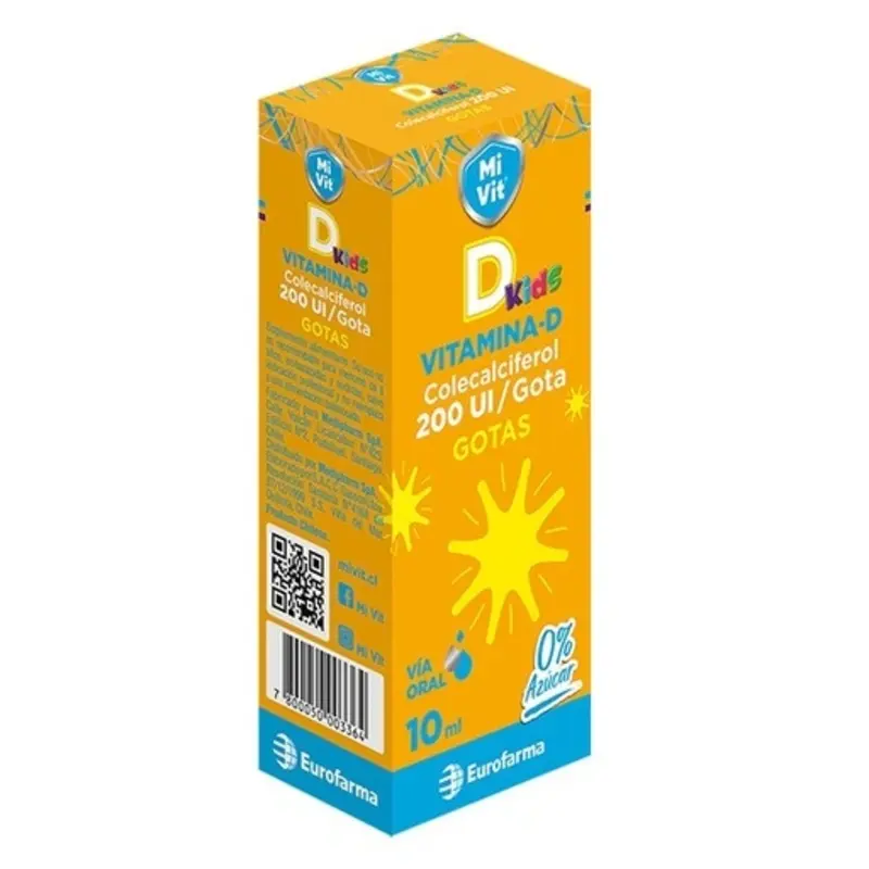 Vitamina D Kids Colecalciferol 200 UI/gota Gotas 10 ml