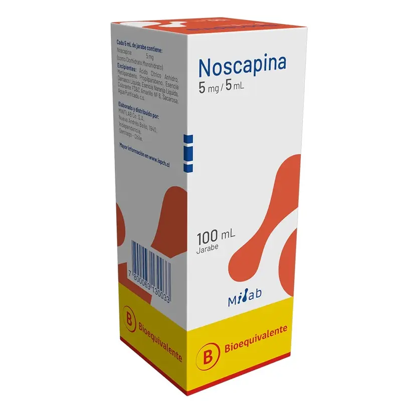Noscapina 5 mg/5 mL Jarabe 100 mL - Milab