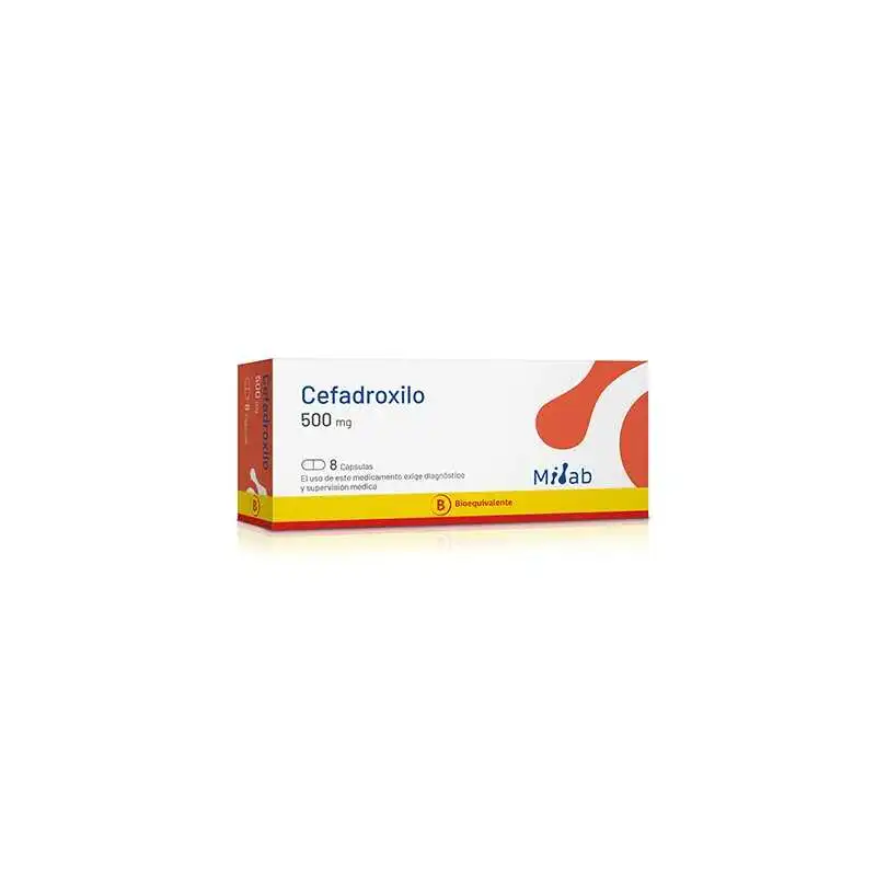 Cefadroxilo 500 mg x 8 Cápsulas - Milab