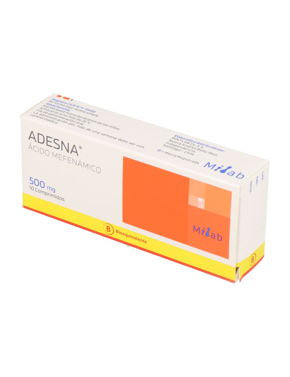 Adesna Ácido Mefenámico 500 mg x 10 Comprimidos