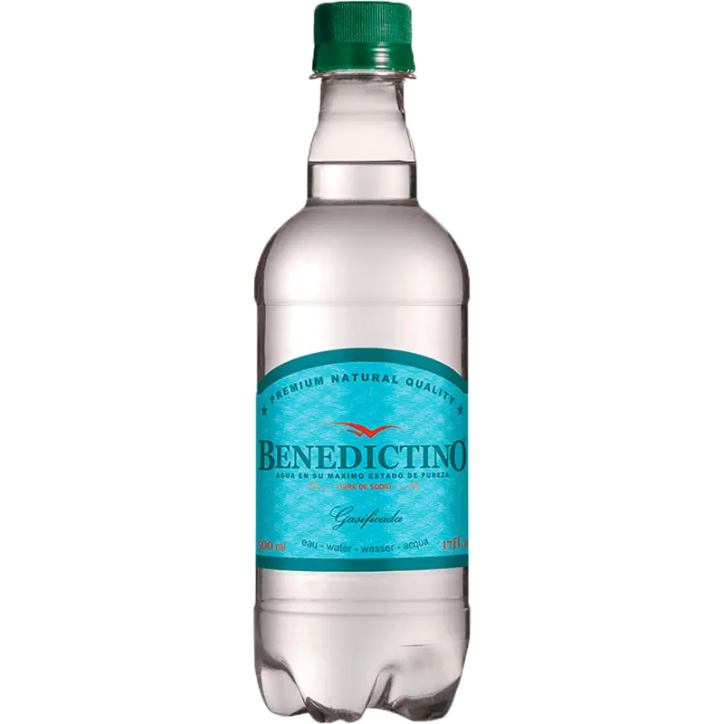 Benedictino Agua Natural Gasificada Libre de Sodio 500 ml