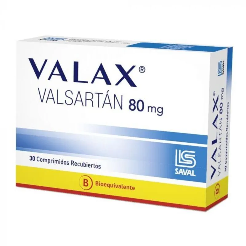 Valax 80 mg x 30 Comprimidos - Valsartán