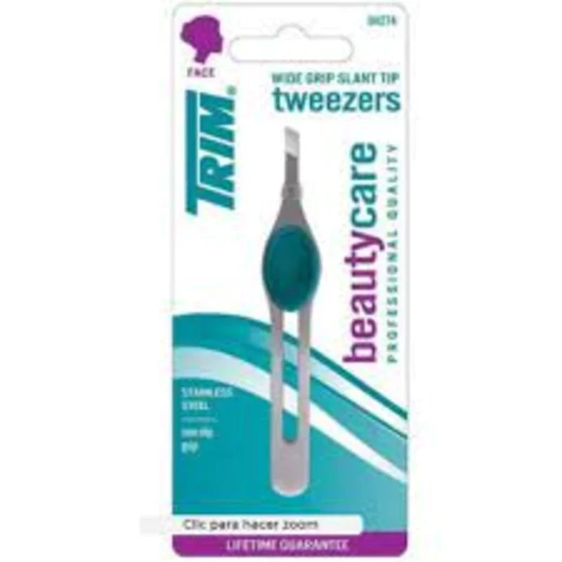 Trim Pinza de Cejas Punta Oblicua Mango Ancho