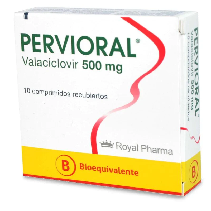 Pervioral 500 mg x 10 Comprimidos - Valaciclovir