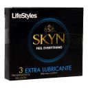 Lifestyles Skyn Extra Lubricated Sin Látex 3 Preservativos