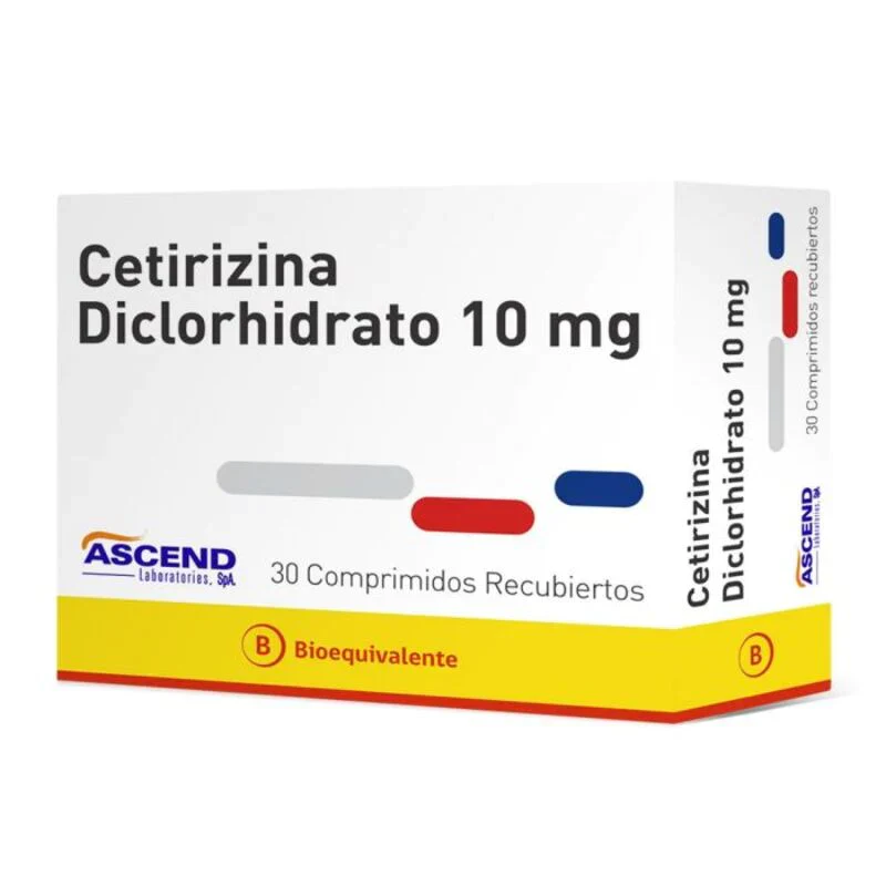 Cetirizina 10 mg x 30 Comprimidos - Ascend