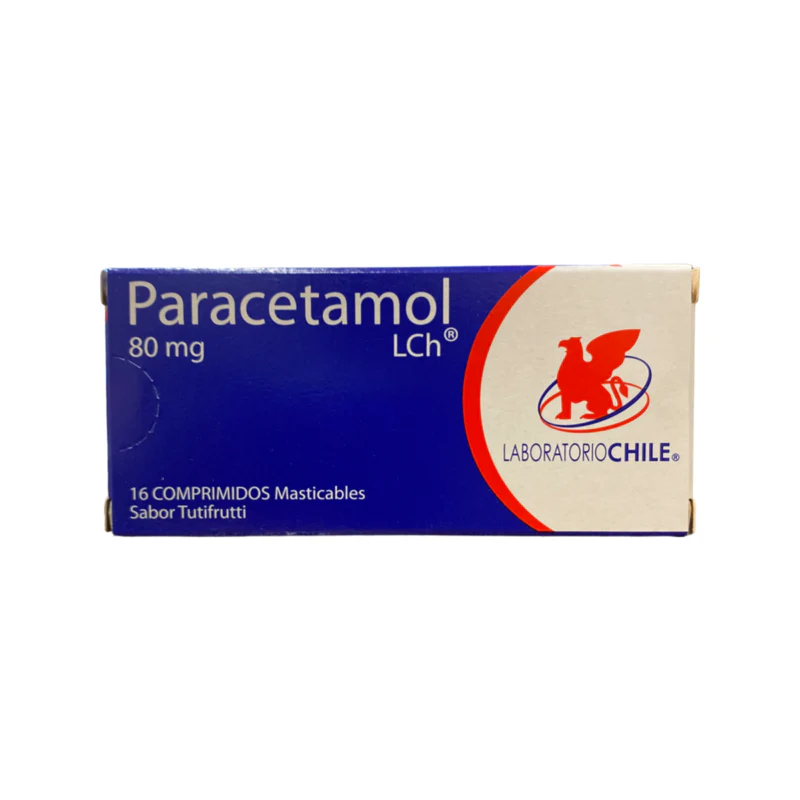Paracetamol 80 mg x 16 Comprimidos Masticables - Laboratorio Chile
