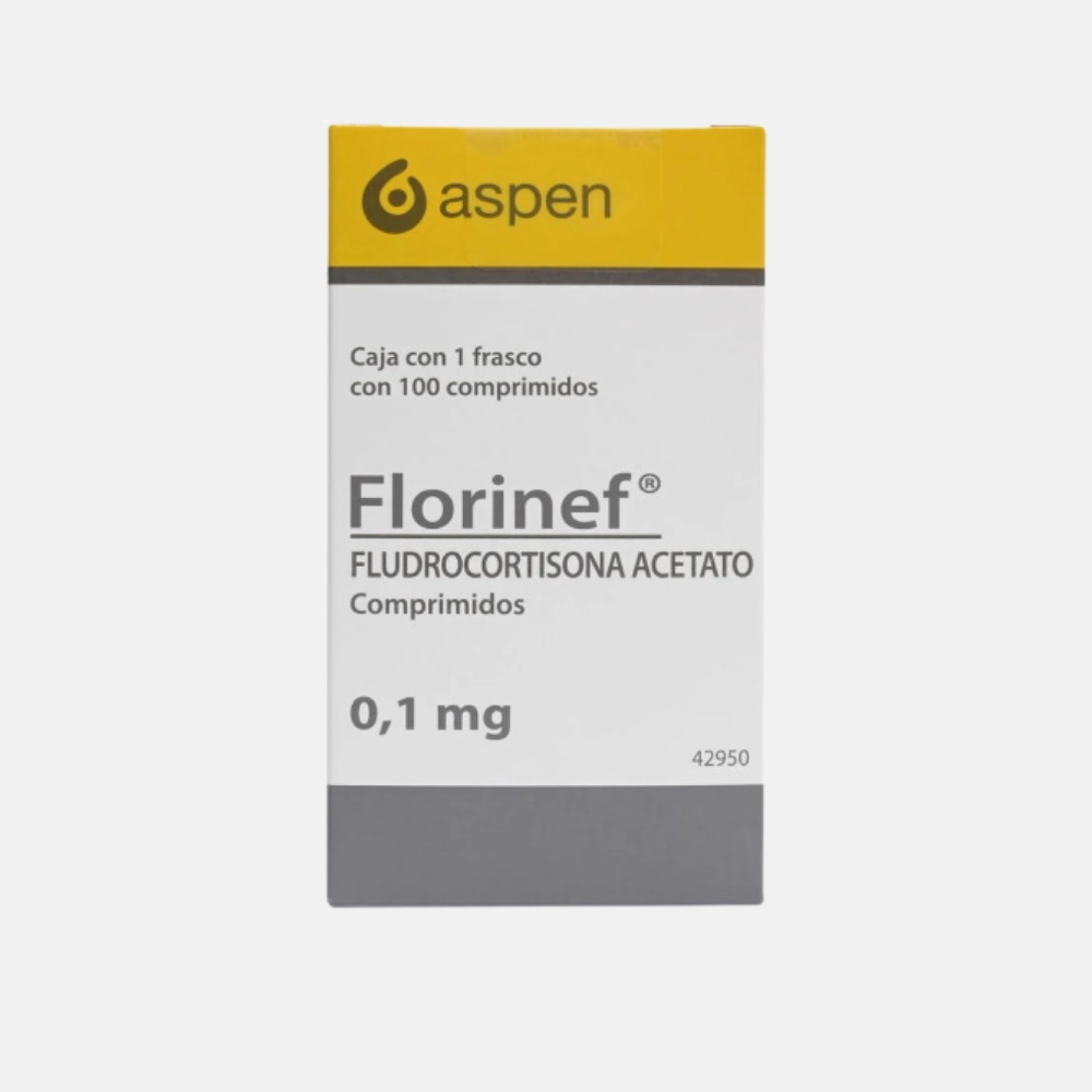 Florinef 0.1 mg x 100 Comprimidos - Fludrocortisona Acetato