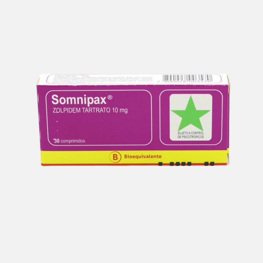 Somnipax 10 mg x 30 Comprimidos - Zolpidem