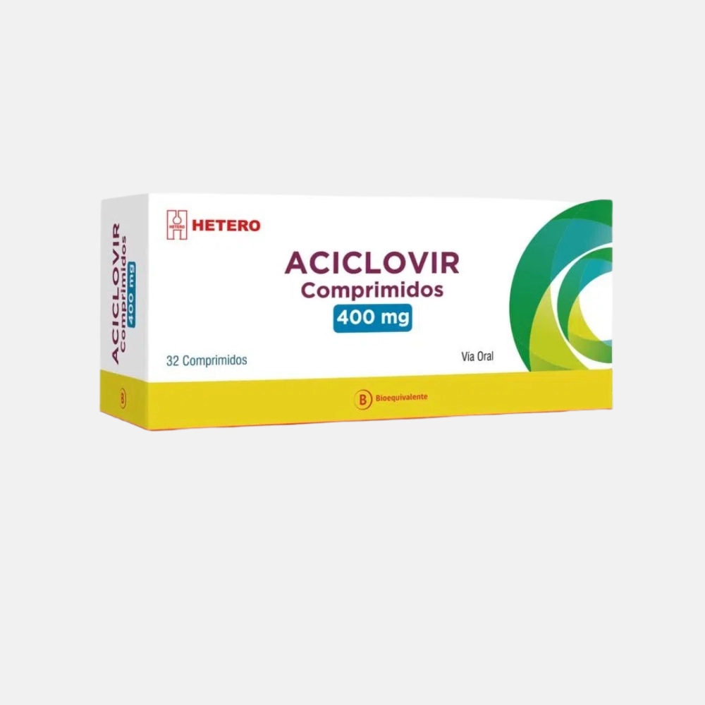Aciclovir 400 mg x 32 Comprimidos - Hetero