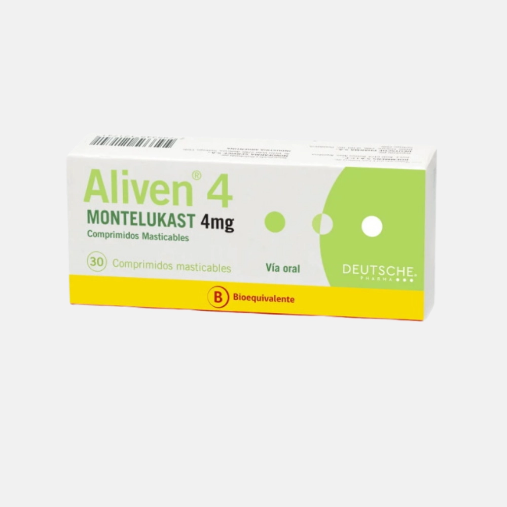 Aliven 4 mg x 30 Comprimidos Masticables - Montelukast